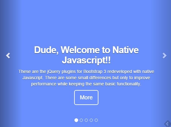 Native Javascript for Bootstrap